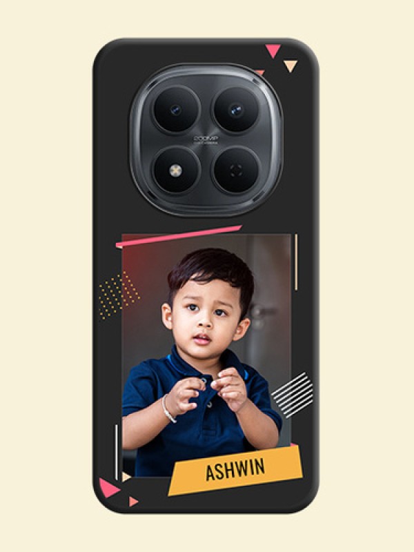 Photo Frame with Triangle Small Dots on Photo On Space Black Custom Soft Matte Mobile Back Cover - Xiaomi Redmi Note 15 Pro Plus 5G