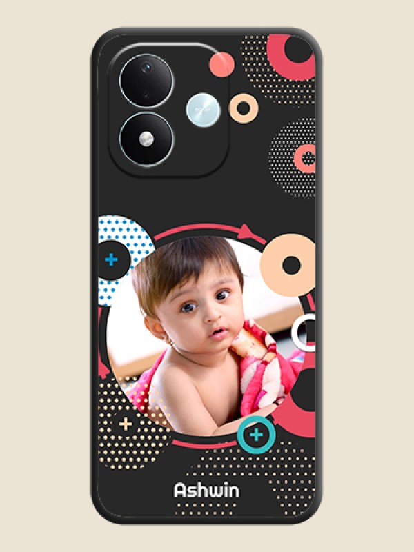 Multicoloured Round Image On Space Black Custom Soft Matte Mobile Back Cover - Xiaomi Redmi Note 17 5G