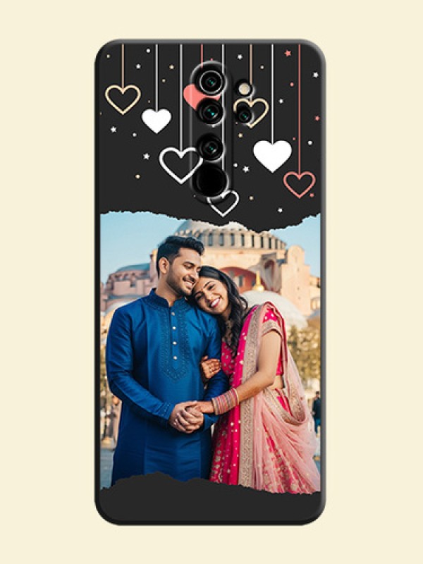 Love Hangings with Splash Wave Picture on Space Black Custom Soft Matte Phone Back Cover - Redmi Note 8 Pro