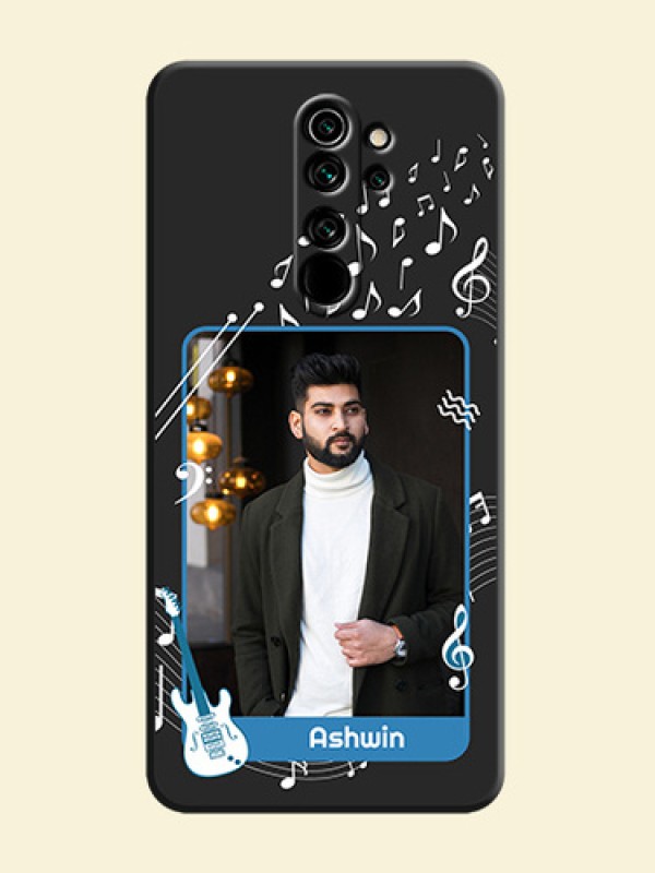 Musical Theme Design with Text - Photo on Space Black Soft Matte Mobile Case - Redmi Note 8 Pro
