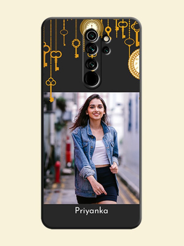 Decorative Design with Text on Space Black Custom Soft Matte Back Cover - Redmi Note 8 Pro