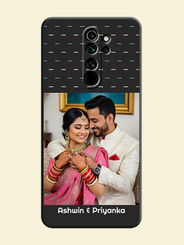 Line Pattern Design with Text on Space Black Custom Soft Matte Phone Back Cover - Redmi Note 8 Pro