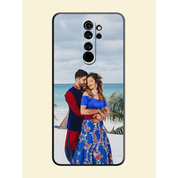 Full Single Pic Upload On Space Black Personalized Soft Matte Phone Covers -Xiaomi Redmi Note 8 Pro