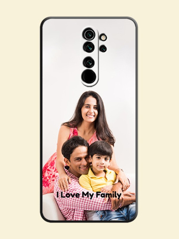 Full Single Pic Upload With Text On Space Black Personalized Soft Matte Phone Covers -Xiaomi Redmi Note 8 Pro