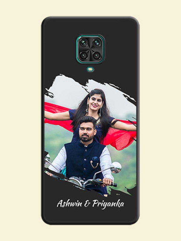 Grunge Brush Strokes on Photo on Space Black Soft Matte Back Cover - Redmi Note 9 Pro Max