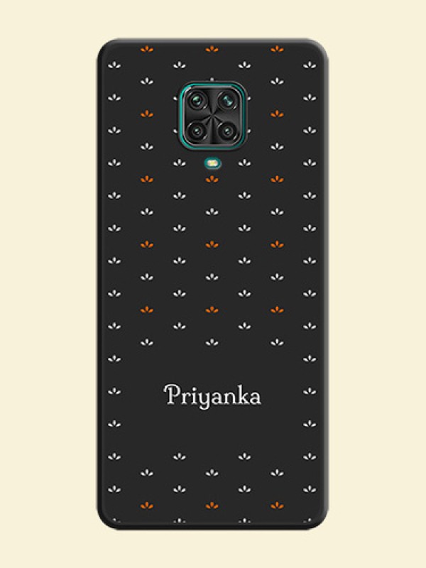 Simple Pattern With Custom Text On Space Black Personalized Soft Matte Phone Covers -Xiaomi Redmi Note 9 Pro Max