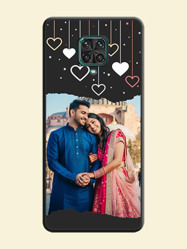 Love Hangings with Splash Wave Picture on Space Black Custom Soft Matte Phone Back Cover - Redmi Note 9 Pro