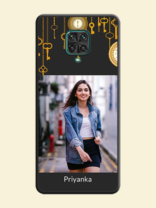 Decorative Design with Text on Space Black Custom Soft Matte Back Cover - Redmi Note 9 Pro