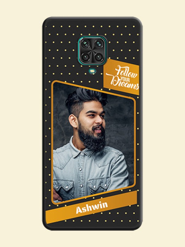 Follow Your Dreams with White Dots on Space Black Custom Soft Matte Phone Cases - Redmi Note 9 Pro