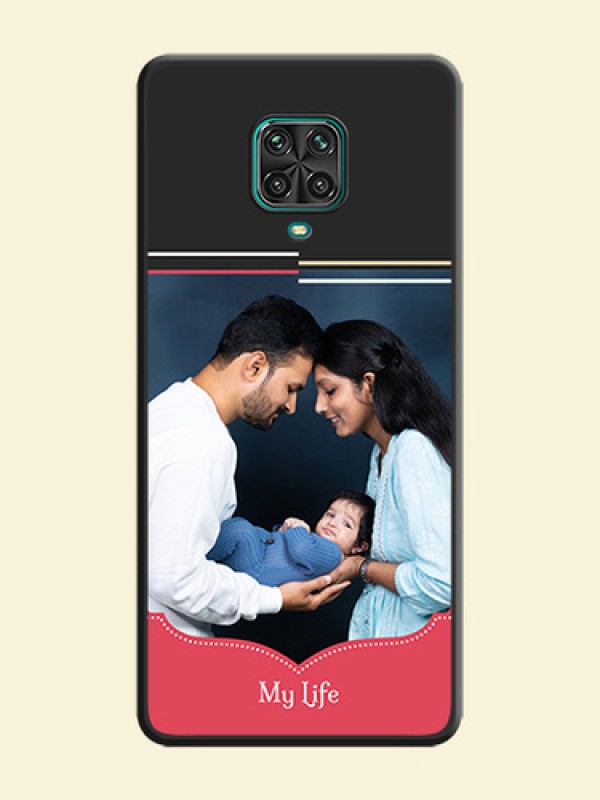 Classic Plain Design with Name on Photo on Space Black Soft Matte Phone Cover - Redmi Note 9 Pro