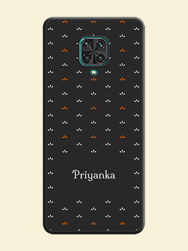 Simple Pattern With Custom Text On Space Black Personalized Soft Matte Phone Covers -Xiaomi Redmi Note 9 Pro