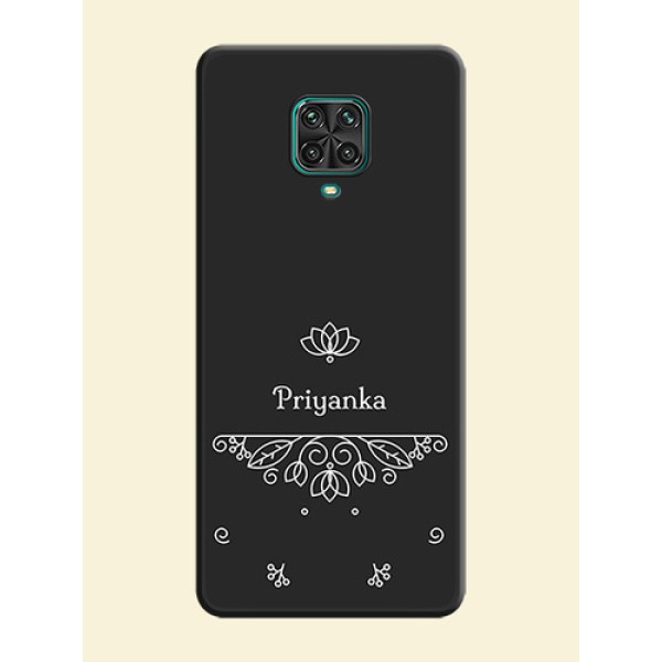 Lotus Garden Custom Text On Space Black Personalized Soft Matte Phone Covers -Xiaomi Redmi Note 9 Pro