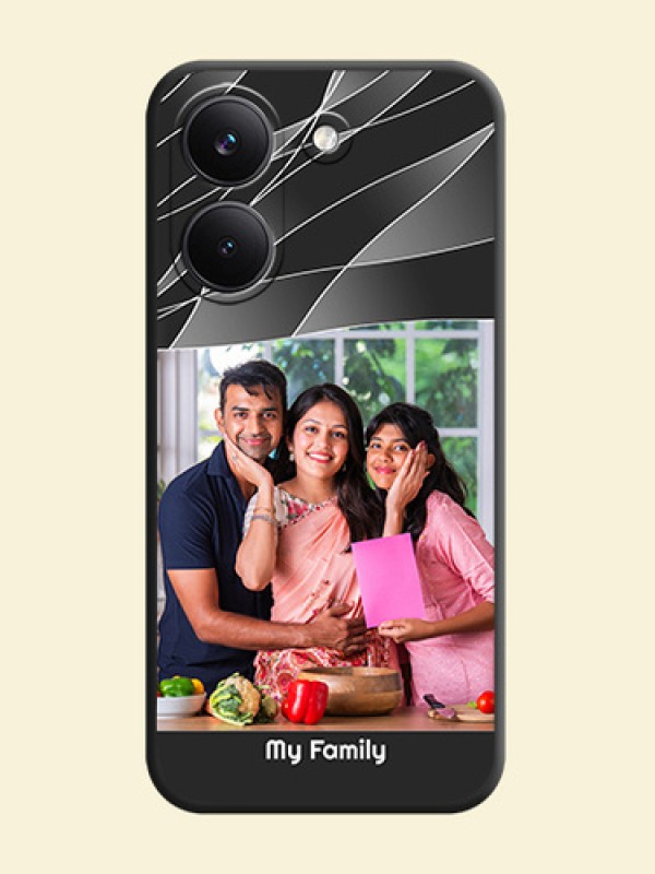 Mixed Wave Lines on Photo On Space Black Custom Soft Matte Mobile Back Cover - Xiaomi Redmi Turbo 5