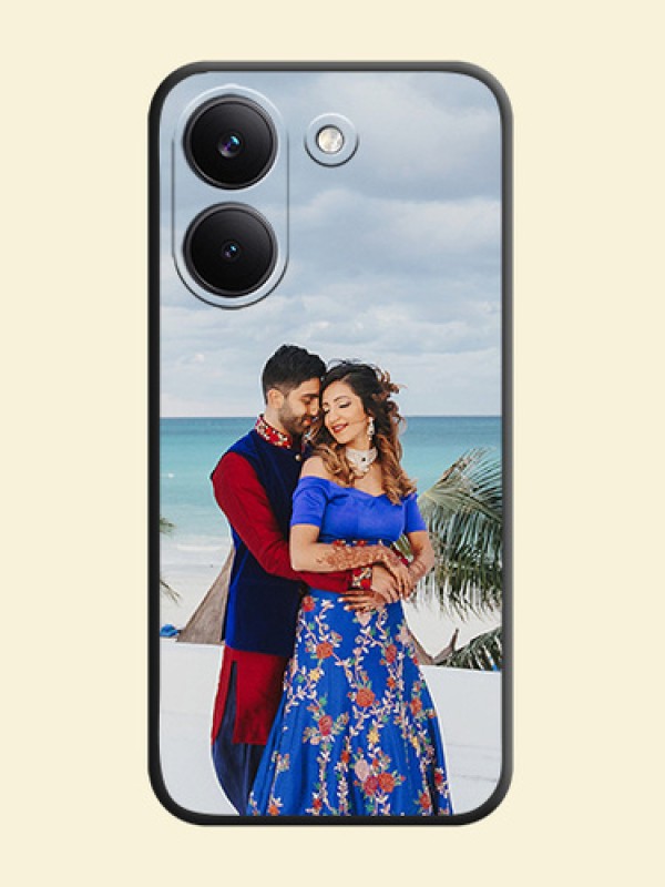 Full Single Pic Upload On Space Black Custom Soft Matte Mobile Back Cover - Xiaomi Redmi Turbo 5