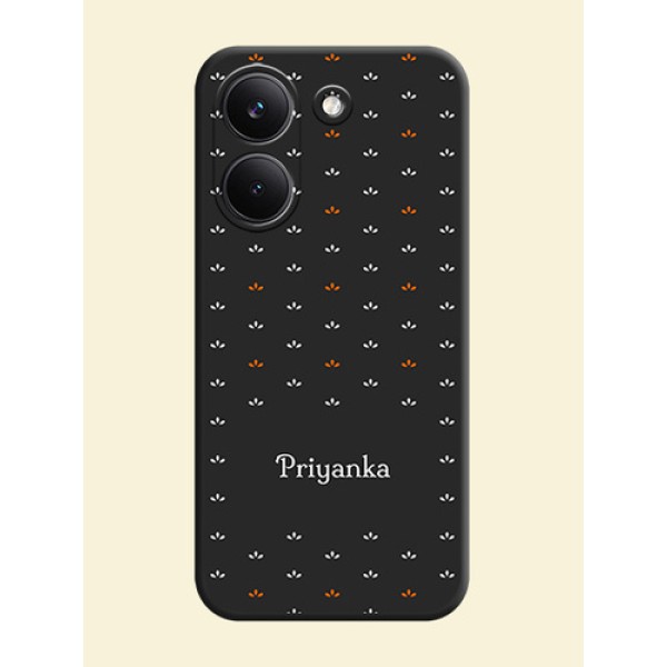 Simple Pattern With Custom Text On Space Black Custom Soft Matte Mobile Back Cover - Xiaomi Redmi Turbo 5 Simple Pattern With Custom Text On Space Black Custom Soft Matte Mobile Back Cover - Xiaomi Redmi Turbo 5