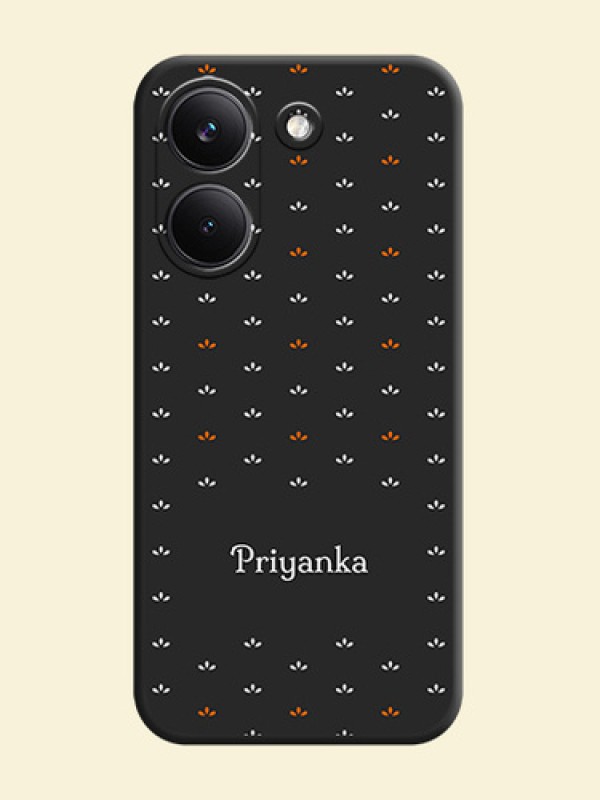 Simple Pattern With Custom Text On Space Black Custom Soft Matte Mobile Back Cover - Xiaomi Redmi Turbo 5