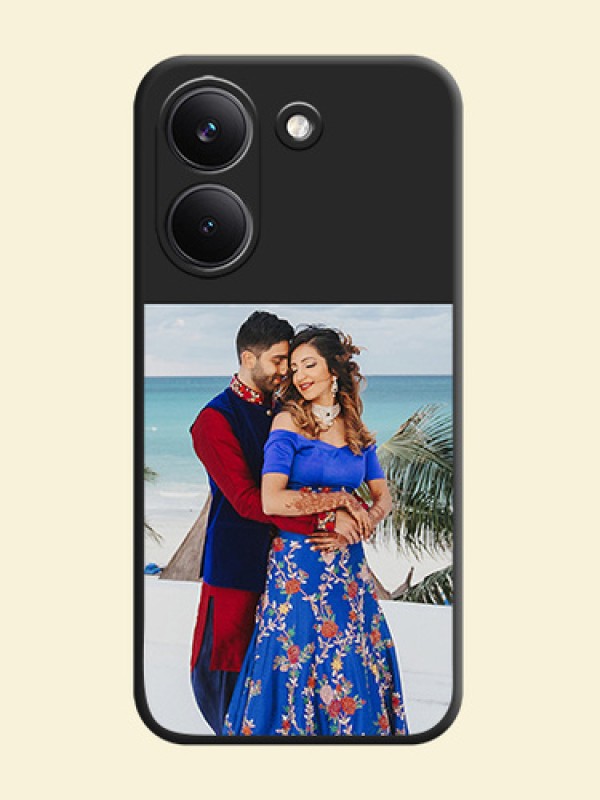 Image Upload With Space Black Color On Custom Soft Matte Mobile Back Cover - Xiaomi Redmi Turbo 5
