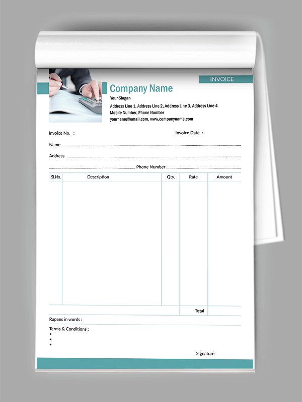 Accountant Bill Book Design