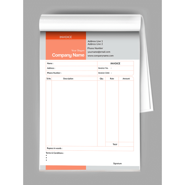 Professional Bill Book Design