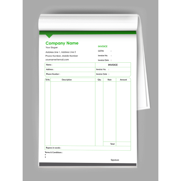 Management Bill Book Design