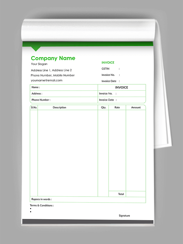 Management Bill Book Design