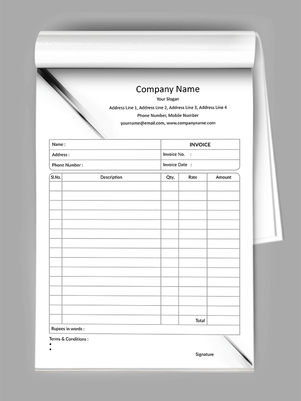 Advocate Bill Book Design