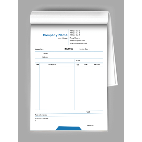 IT Company  Bill Book Design