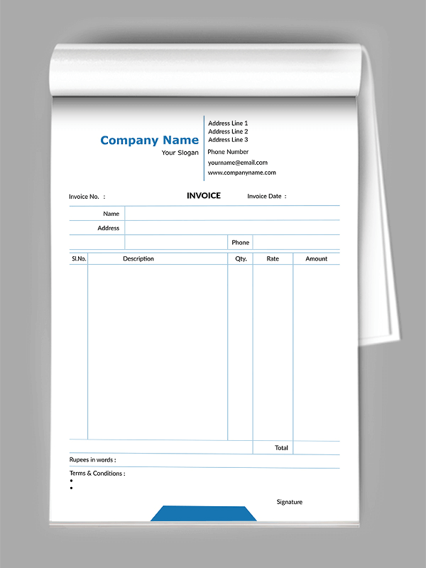 IT Company  Bill Book Design