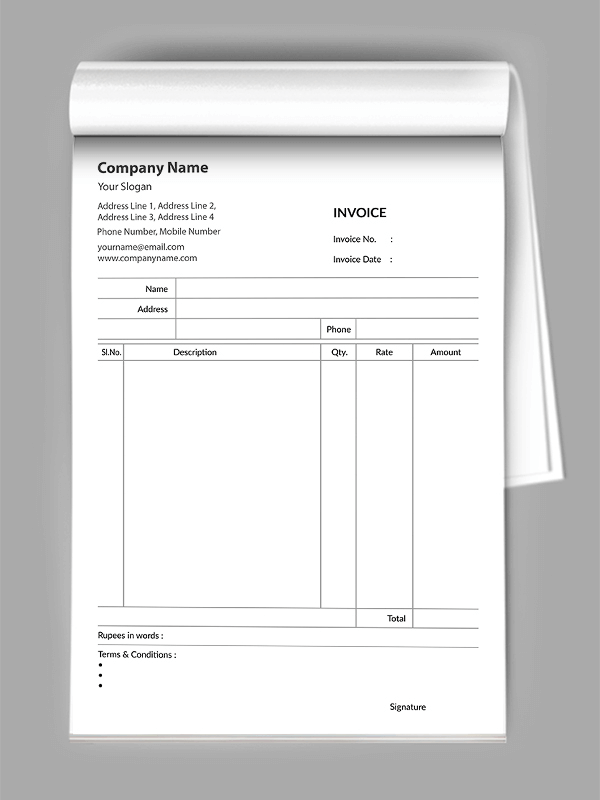 Doctor  Bill Book Design