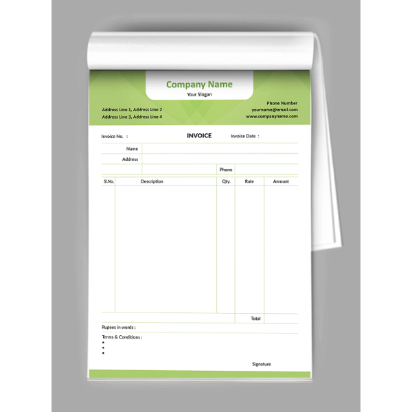 Premium  Bill Book Design