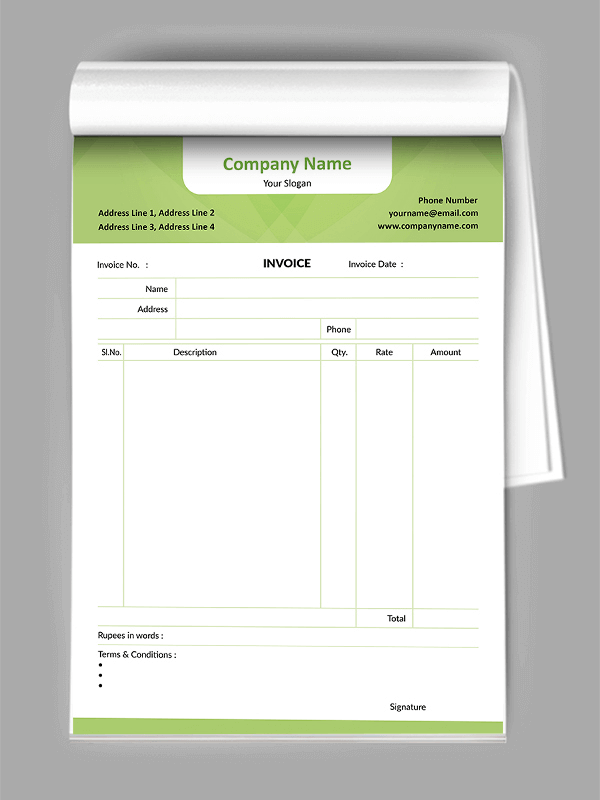 Premium  Bill Book Design