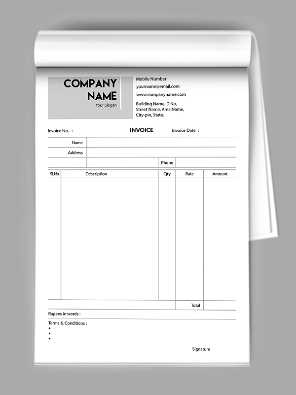 Advocate Bill Book Design