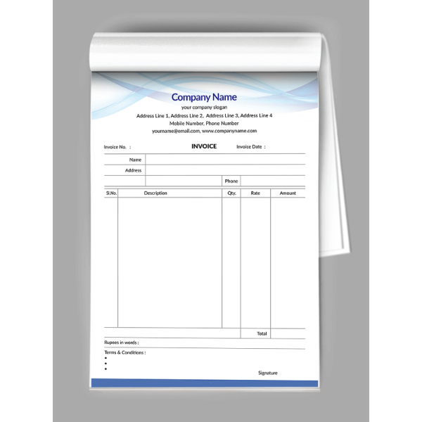 IT Company  Bill Book Design