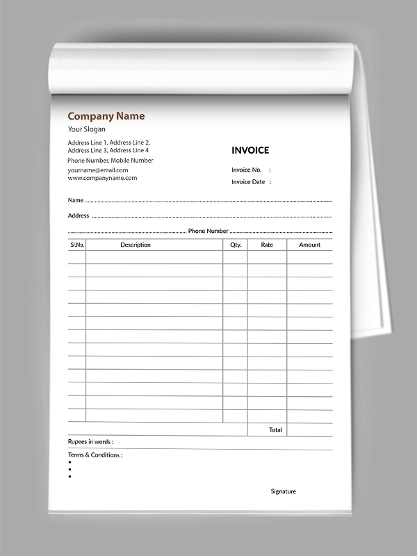 Advocate Bill Book Design