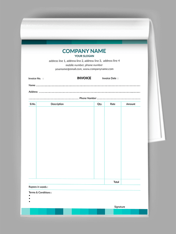 Premium  Bill Book Design
