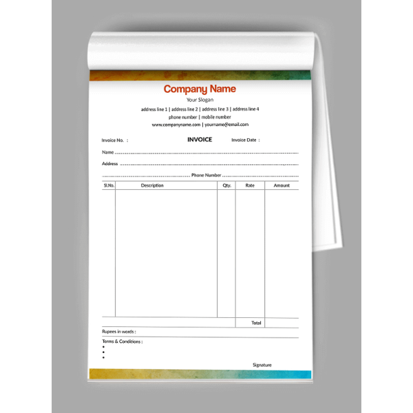 Premium  Bill Book Design
