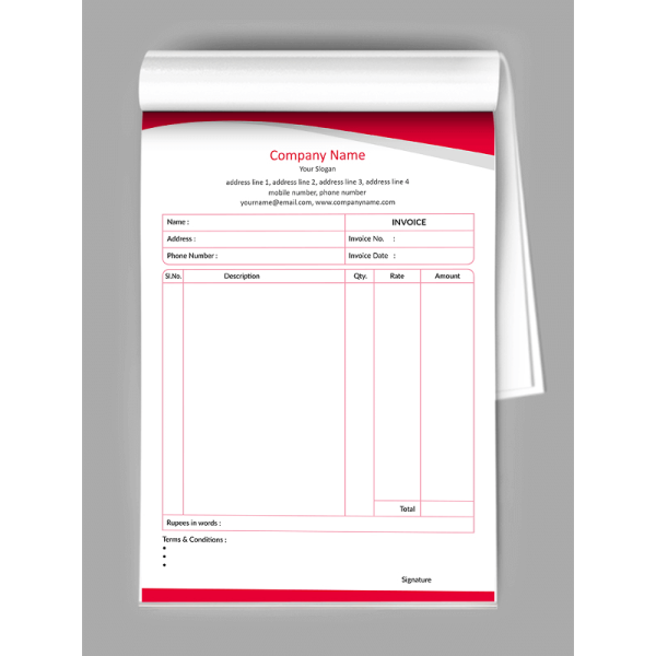 Premium  Bill Book Design