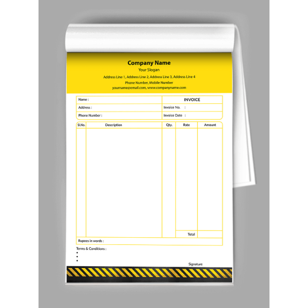 Professional Bill Book Design