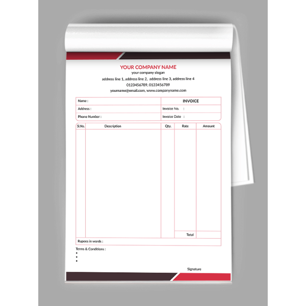 Simple Bill Book Design