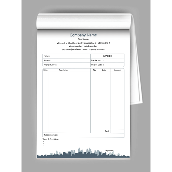 Consultancy  Bill Book Design
