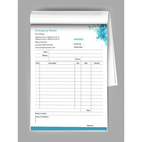 Abstract Bill Book Design