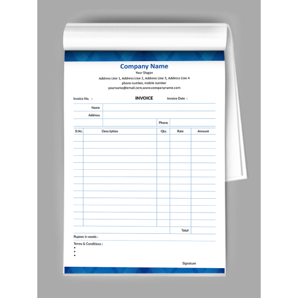 Premium Bill Book Design