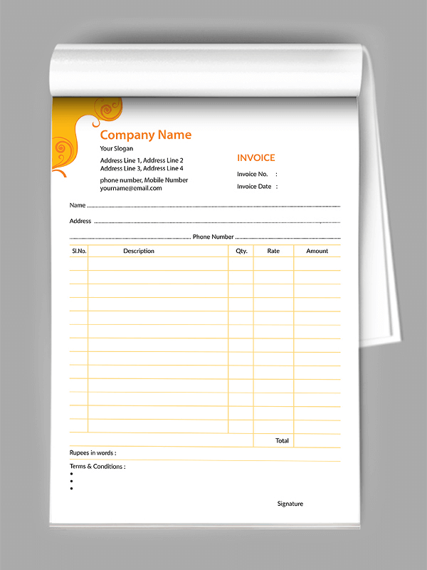 Premium Bill Book Design