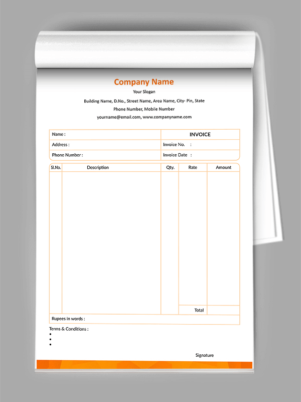 Premium Bill Book Design