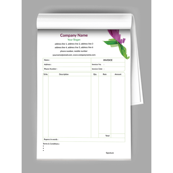 Abstract Bill Book Design