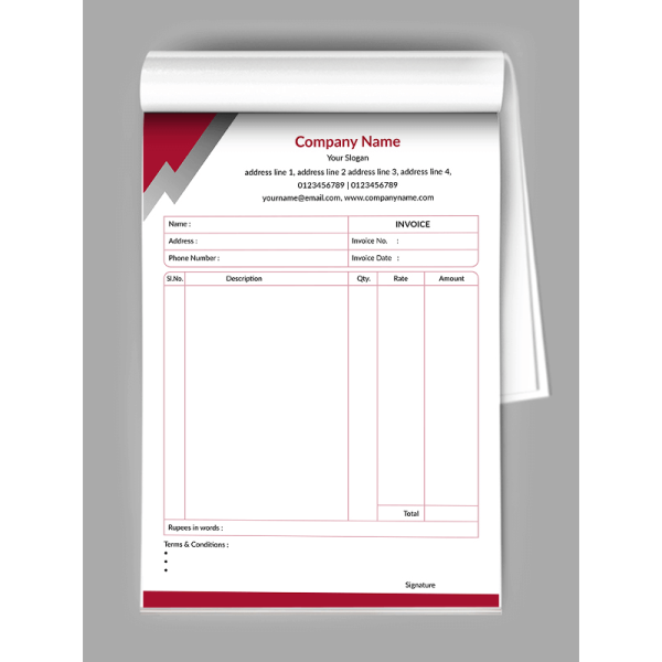 Premium Bill Book Design