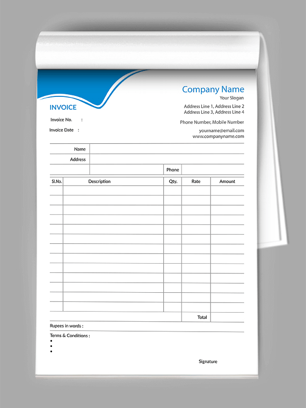 Premium Bill Book Design
