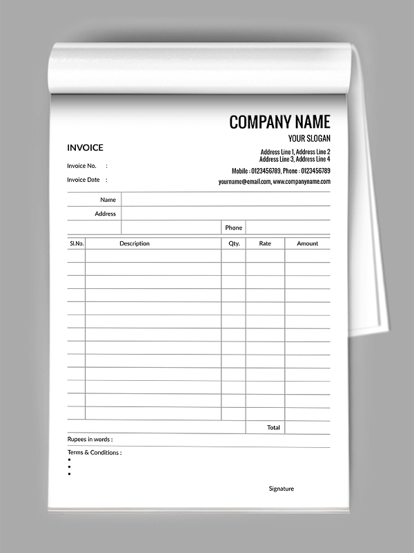 Advocate Bill Book Design