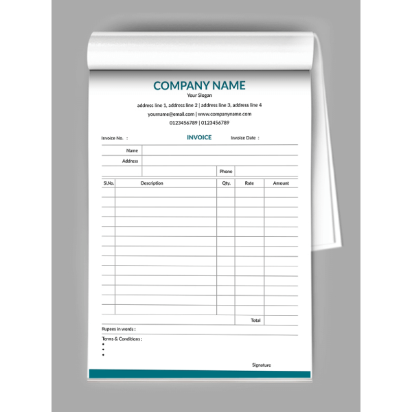 Doctors Bill Book Design