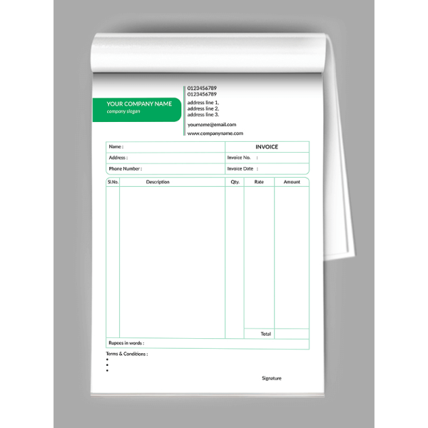Management Bill Book Design